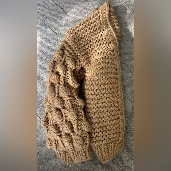 Chicwish Oversized Caramel Knit Sweater Cardigan - Picture 15 of 16